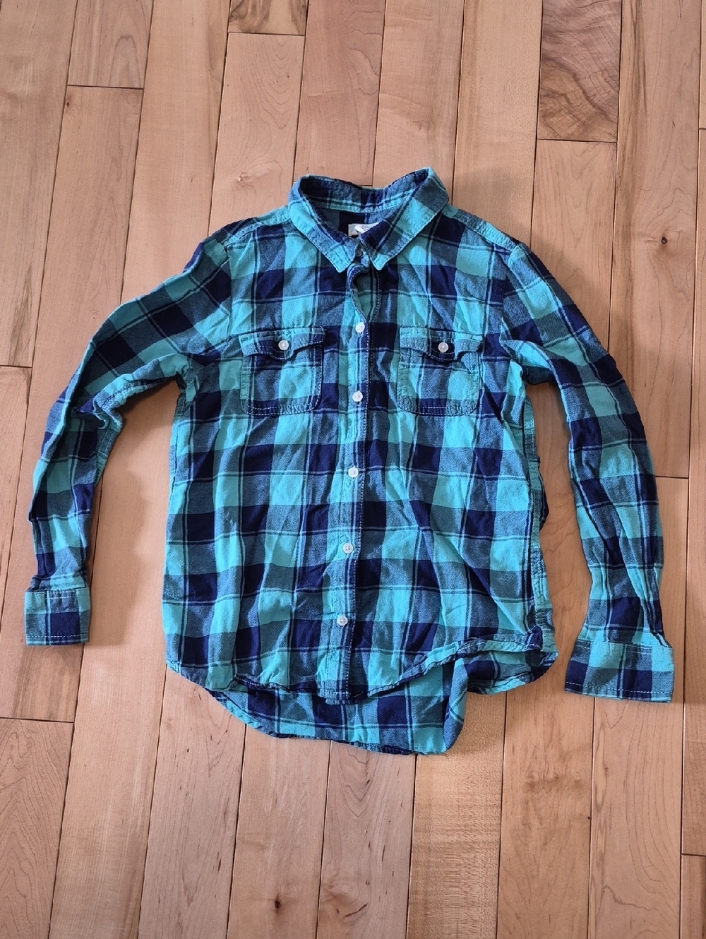 Boys Size 10/12 Old Navy Button Up Plaid Shirt